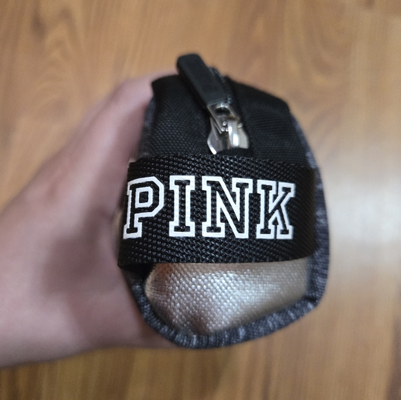 Victoria secret pink, Silver And Black Zip Up Pouch - Picture 4 of 6